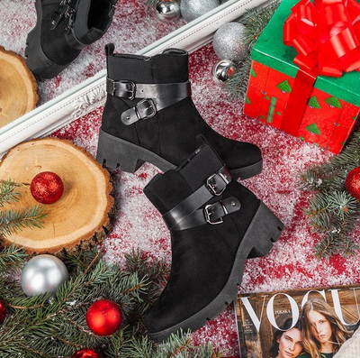 Чорні плоскі ботильйони Debra - Взуття