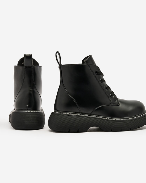 Royalfashion Білі жіночі черевики на шнурівці на суцільній підошві Terdi