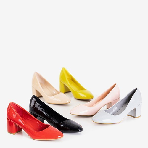 Рожеві жіночі лаковані туфлі на підборах Sofronia - Взуття