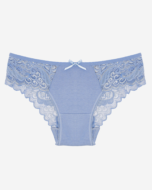 Жіночі мереживні трусики сині - Нижня білизна