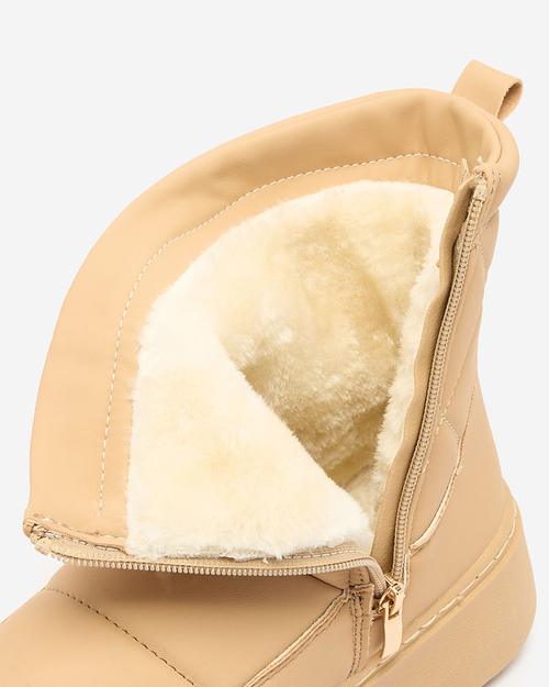 Royalfashion Світло-коричневі жіночі черевики a'la снігоступи Kacecica