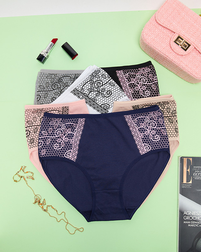 Комплект бавовняних жіночих трусів з візерунком 6/уп. - Нижня білизна