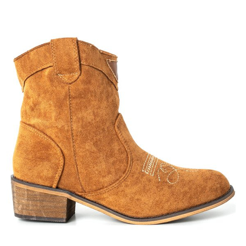 Коричневі ковбойські чоботи на низьких підборах Торонто - Взуття 1