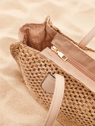 Royalfashion Velká slámová letní kabelka