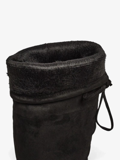 Dámské kozačky nad koleno eko semišové na jehlovém podpatku Eldirros