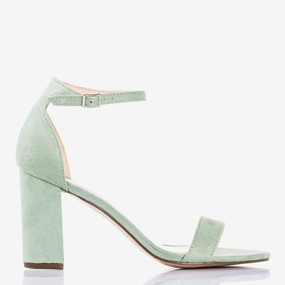 Dámské zelené sandály na sloupku Sweet Honey - Footwear 1