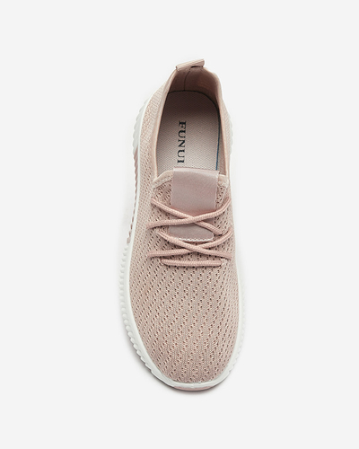 Рожеві жіночі тканинні спортивні туфлі Vobbu- Footwear