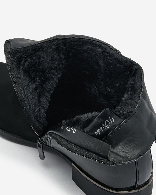 Royalfashion Чорні матові жіночі черевики Reperra