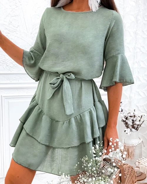 Лляна жіноча міні-сукня Royalfashion