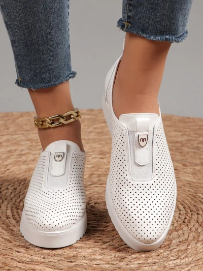 Royalfashion dámské perforované slip-on boty Goffies
