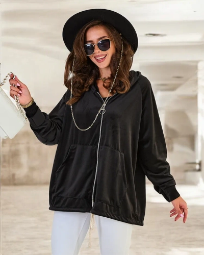 Жіночий світшот Royalfashion з капюшоном на блискавці