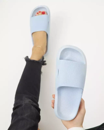 VÝSTUP Modré gumové pantofle s ražbou Olinda - Obuv