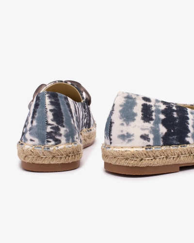 Royalfashion Černé dámské espadrilky s potiskem Serffio