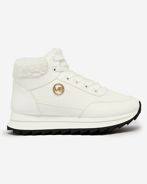 Royalfashion Жіночі утеплені спортивні черевики білого кольору Cerrto