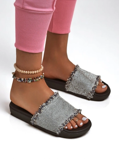 Royalfashion Dámské pantofle na ploché podrážce SparkleWalk