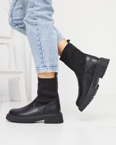 Чорні жіночі черевики з вшитим носком Wanddy- Footwear