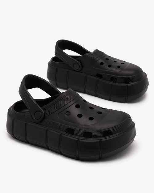 Жіночі шльопанці Royalfashion Чорні з ажурною обробкою Mighty