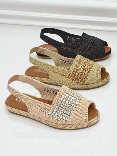 Dámské espadrilky na klínku s kamínky Belle Sparkle