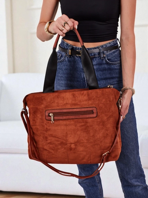 Жіноча сумка-шопер еко + замшева Azure Veil