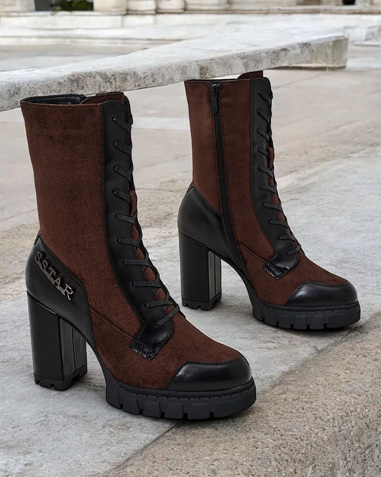 Royalfashion Dámské kozačky na podpatku Worce