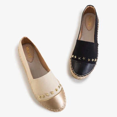 OUTLET Dámské béžové espadrilky s hvězdami Fraus - obuv