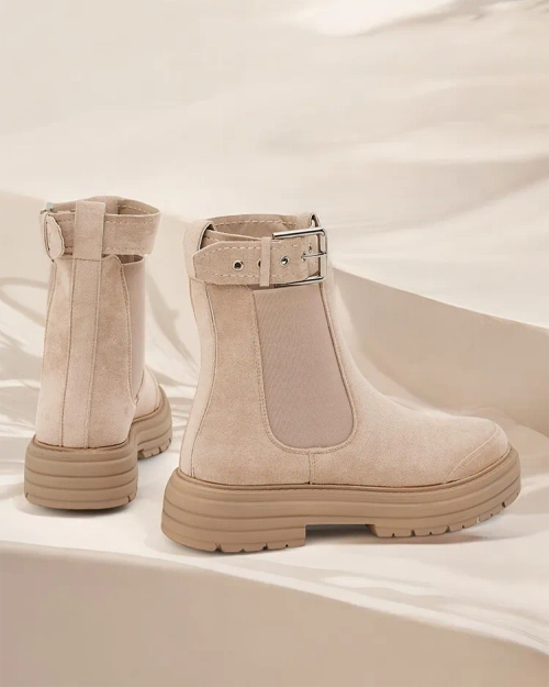 Дамські ботильйони Royalfashion з декоративним ременем Ozzoas