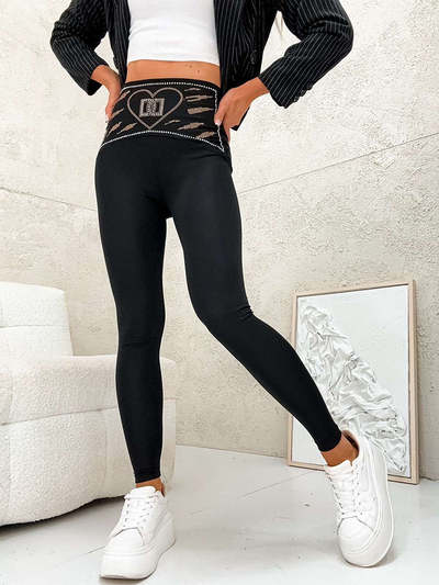Royalfashion Dámské legíny se zirkony