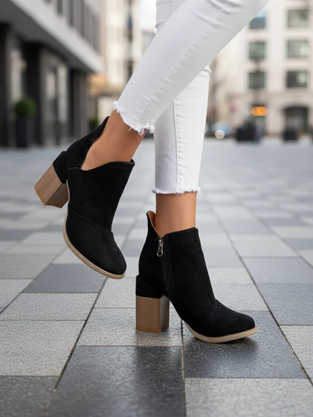 Чорні жіночі ботильйони з вирізами Cintura - Взуття