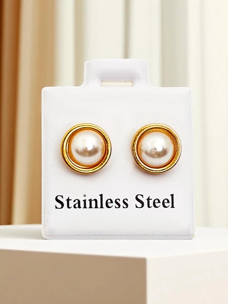 Royalfashion Dámské kruhové náušnice s perlami