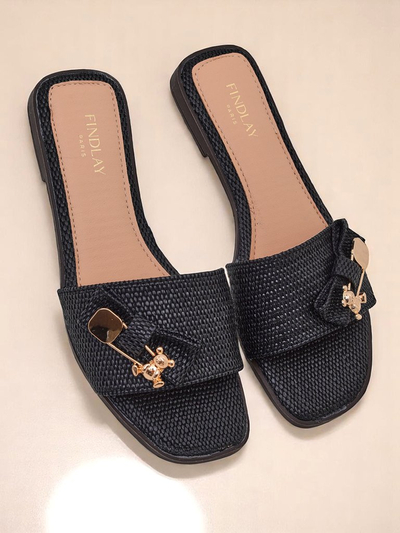 Royalfashion Dámské žabky ze slámy Sandály Aurelia