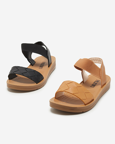 Dámské černé sandály s elastickým Astroo- Footwear