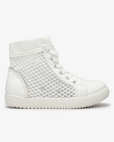 Bílé dívčí vysoké tenisky Borris- Footwear