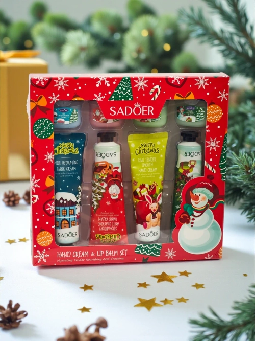 Sadoer Святковий набір кремів для рук та бальзамів для губ