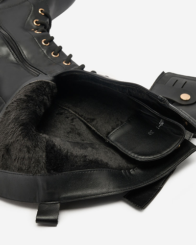 Royalfashion Чорні жіночі високі чоботи Vetera