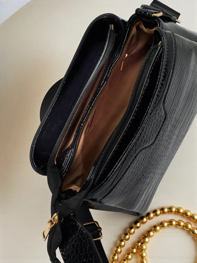 Лакована маленька жіноча сумка з екошкіри Midnight Fern