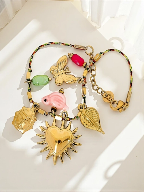 Браслет Аріадна Amore – кольорові шарми та золотисті деталі, стиль italiano