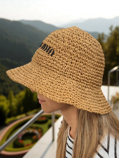 Royalfashion Dámský letní klobouk bucket hat s nápisem