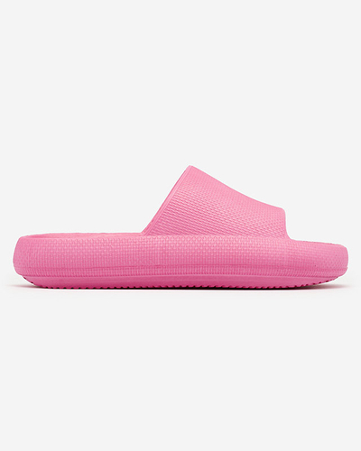 Жіночі гумові шльопанці Royalfashion Fuchsia з тисненням Okeris