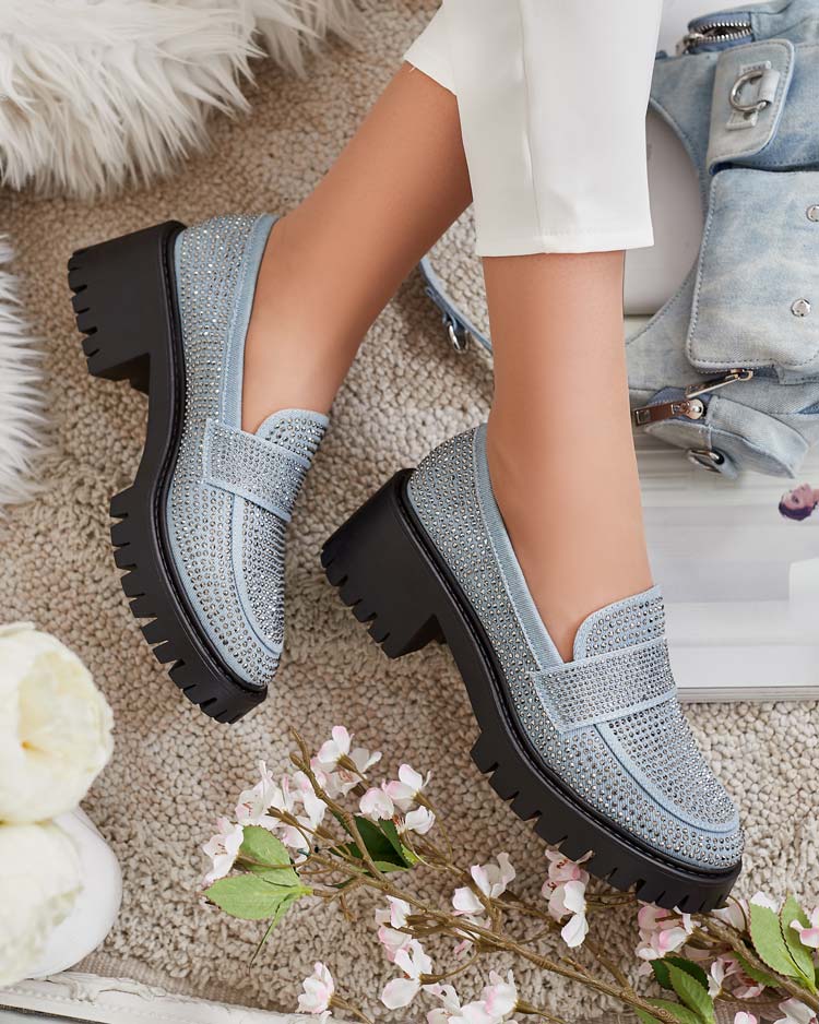 Royalfashion Dámské mokasíny se zirkony Epolls