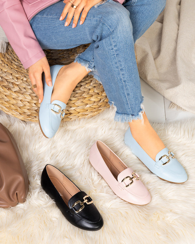 OUTLET Сині жіночі лофери з екошкіри Kesine - Взуття