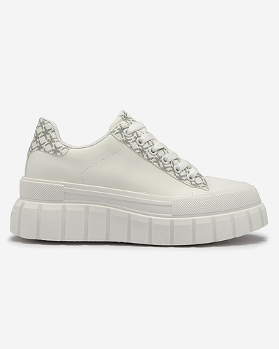 Повсякденні жіночі спортивні кросівки білого кольору з візерунчастими вставками Leritic - Взуття