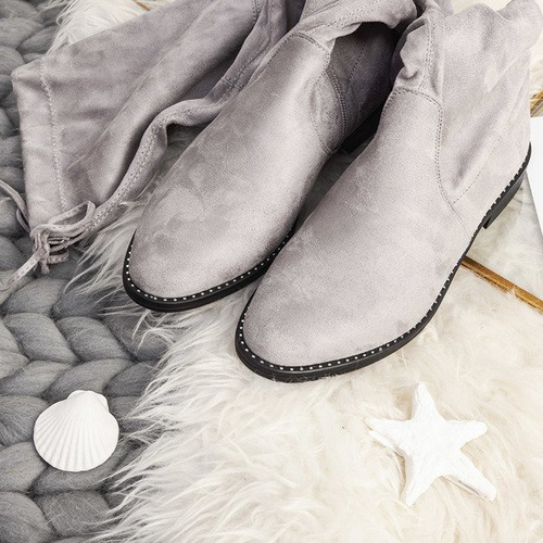 Сірі черевики з еко-замші Taramina - Взуття 1