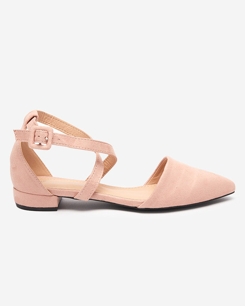 Жіночі туфлі на плоскому каблуці рожевого кольору Qiumi - Взуття