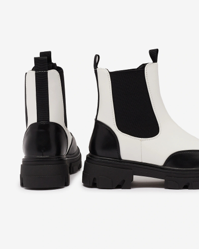 Royalfashion Bílé dámské kozačky Userrus