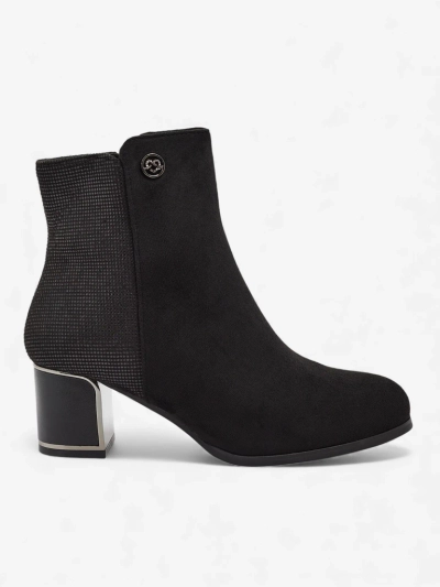 Dámské kotníkové boty eko semišové na sloupku Arshin