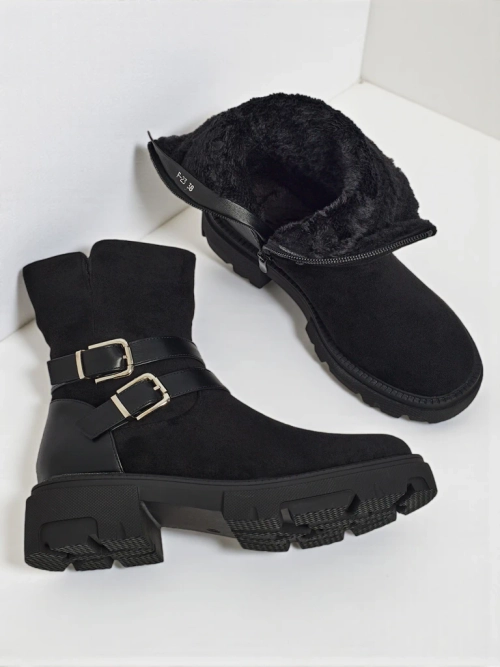 Високі жіночі ботильйони еко замшеві Callire