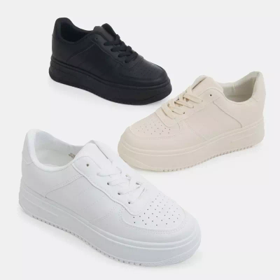 OUTLET Béžová dámská sportovní obuv na platformě Silvina - Obuv