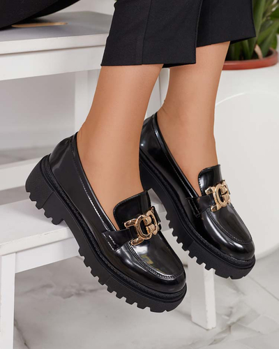 Royalfashion Dámské lakované mokasíny Bevevra