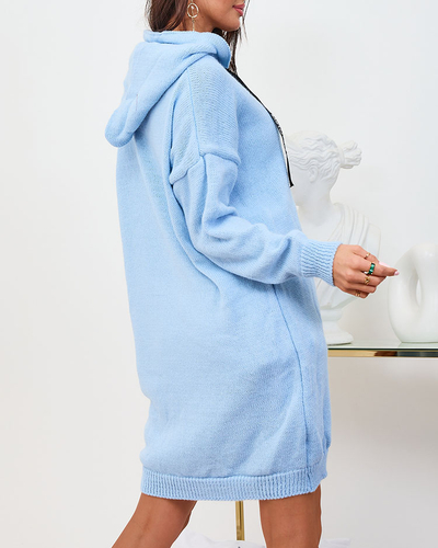 Royalfashion Синя жіноча сукня-светр