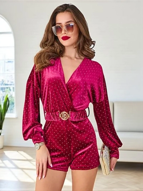 Royalfashion Жіночий комбінезон з стразами
